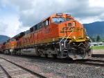BNSF 7230 leads a westbound grain train towards Whitefish, Mt for a new crew for its run west.